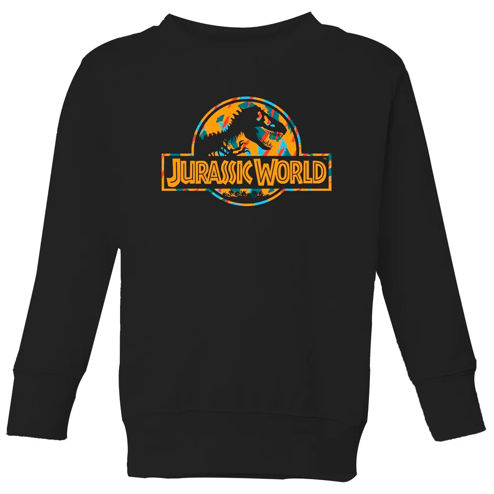 Jurassic Park Logo Tropical Kids' Sweatshirt - Black - 98/104 (3-4 jaar) Afbeelding 1