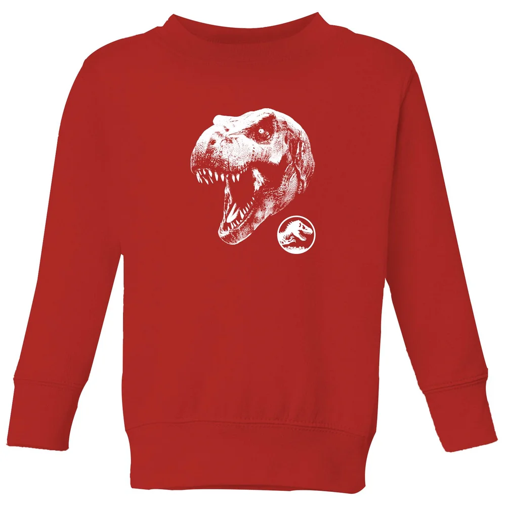 Jurassic Park T Rex Kids' Sweatshirt - Red - 98/104 (3-4 jaar) Afbeelding 1