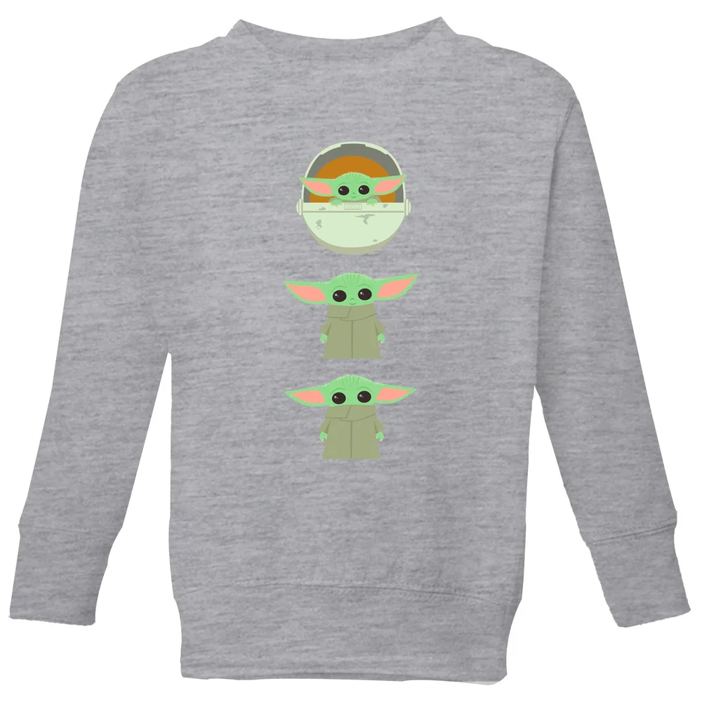 The Mandalorian The Child Poses Kids' Sweatshirt - Grey - 122/128 (7-8 jaar) Afbeelding 1