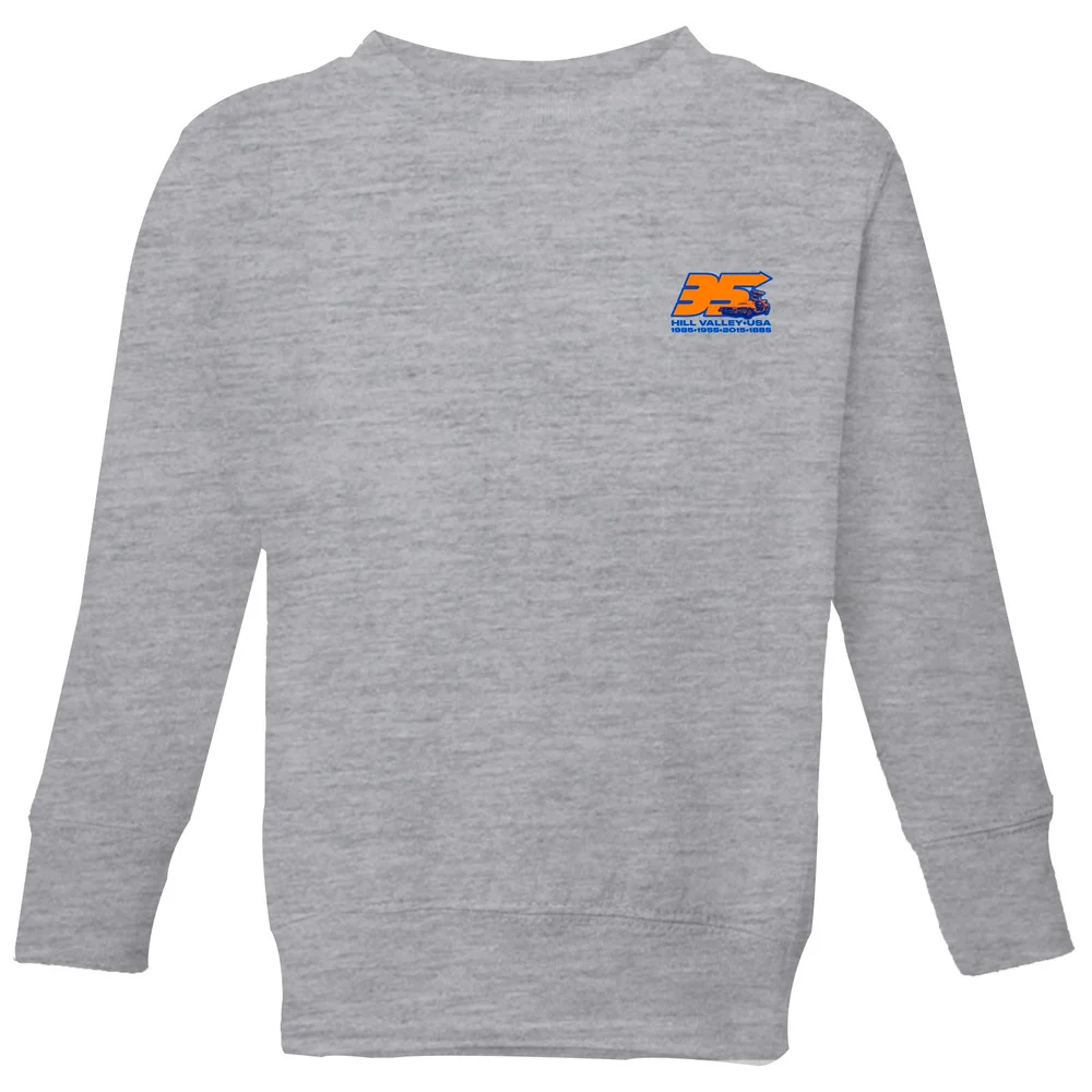 Back To The Future 35 Hill Valley Front Kids' Sweatshirt - Grey - 98/104 (3-4 jaar) Afbeelding 1