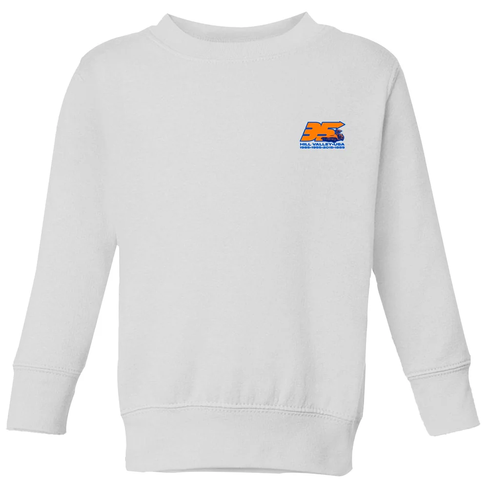 Back To The Future 35 Hill Valley Front Kids' Sweatshirt - White - 98/104 (3-4 jaar) Afbeelding 1