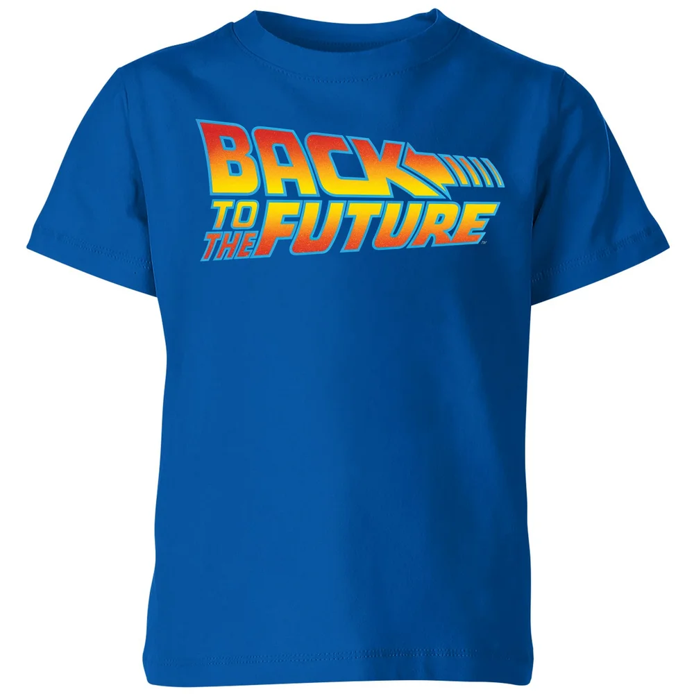 Back To The Future Classic Logo Kids' T-Shirt - Blue - 98/104 (3-4 jaar) Afbeelding 1