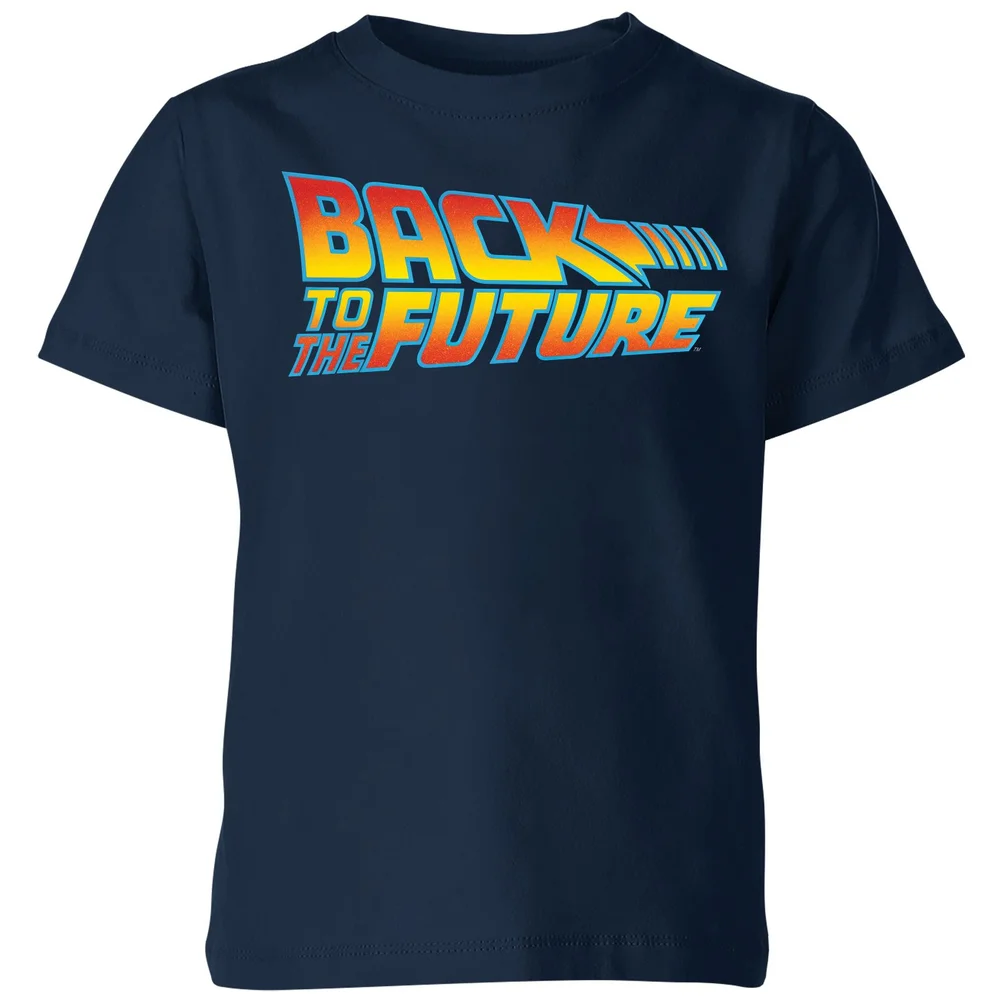 Back To The Future Classic Logo Kids' T-Shirt - Navy - 98/104 (3-4 jaar) Afbeelding 1