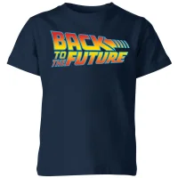 Back To The Future Classic Logo Kids' T-Shirt - Navy - undefined undefined