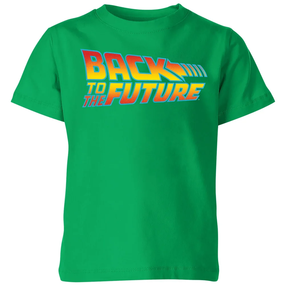 Back To The Future Classic Logo Kids' T-Shirt - Green - 98/104 (3-4 jaar) Afbeelding 1