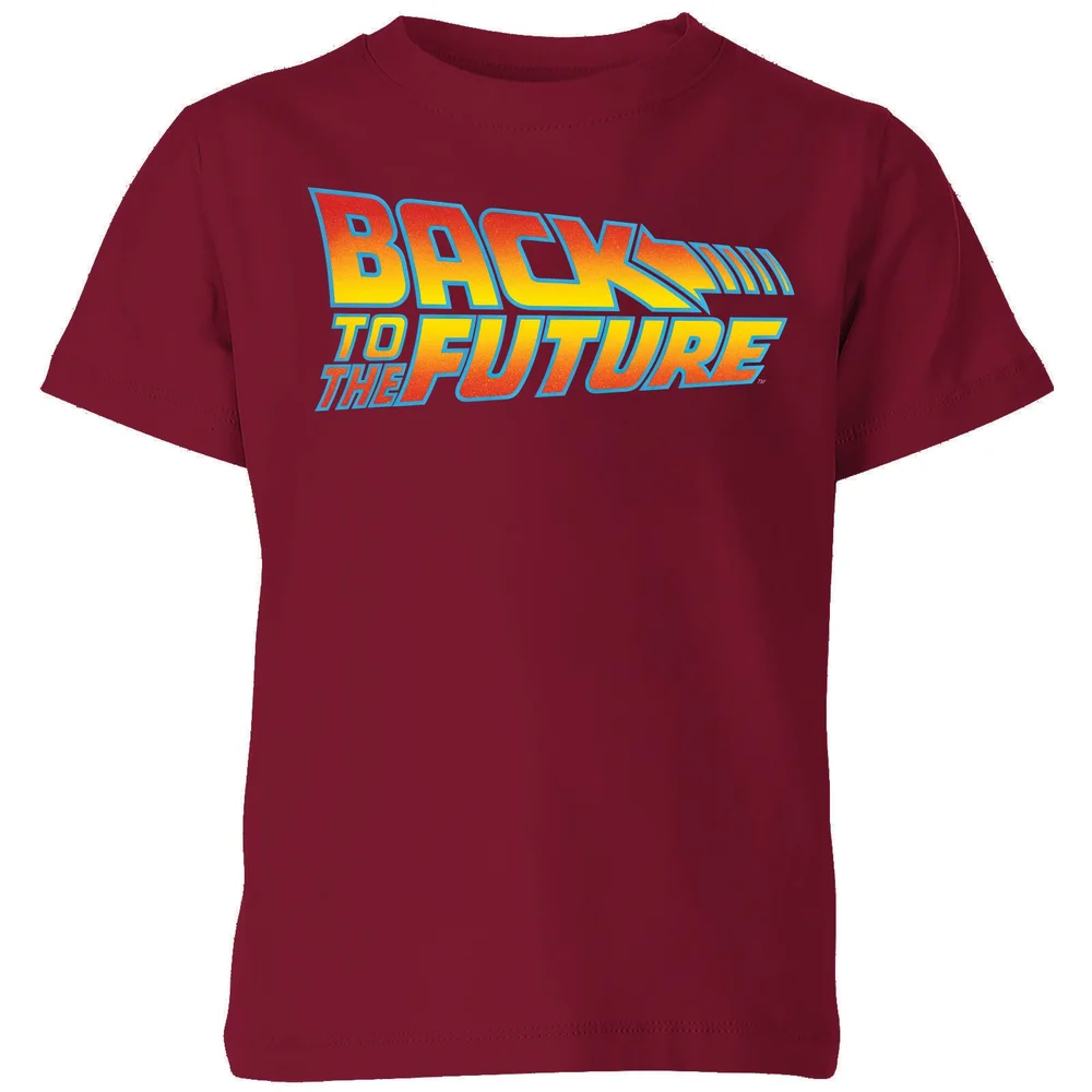 Back To The Future Classic Logo Kids' T-Shirt - Burgundy - 98/104 (3-4 jaar) Afbeelding 1