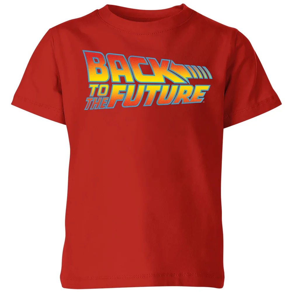Back To The Future Classic Logo Kids' T-Shirt - Red - 98/104 (3-4 jaar) Afbeelding 1
