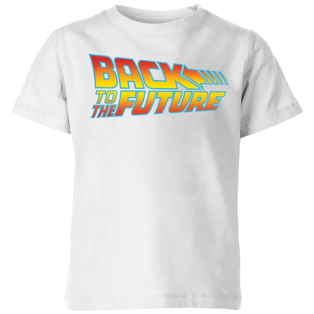 Back To The Future Classic Logo Kids' T-Shirt - White - 98/104 (3-4 jaar) Afbeelding 1