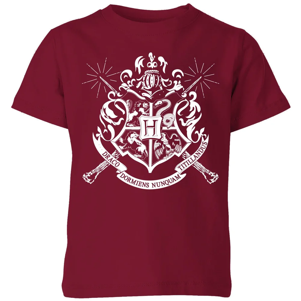 Harry Potter Hogwarts House Crest Kids' T-Shirt - Burgundy - 98/104 (3-4 jaar) Afbeelding 1