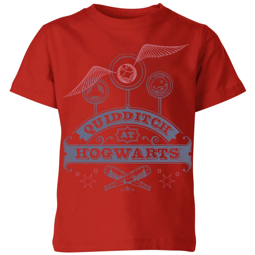 Harry Potter Quidditch At Hogwarts Kids' T-Shirt - Red - 98/104 (3-4 jaar) Afbeelding 1