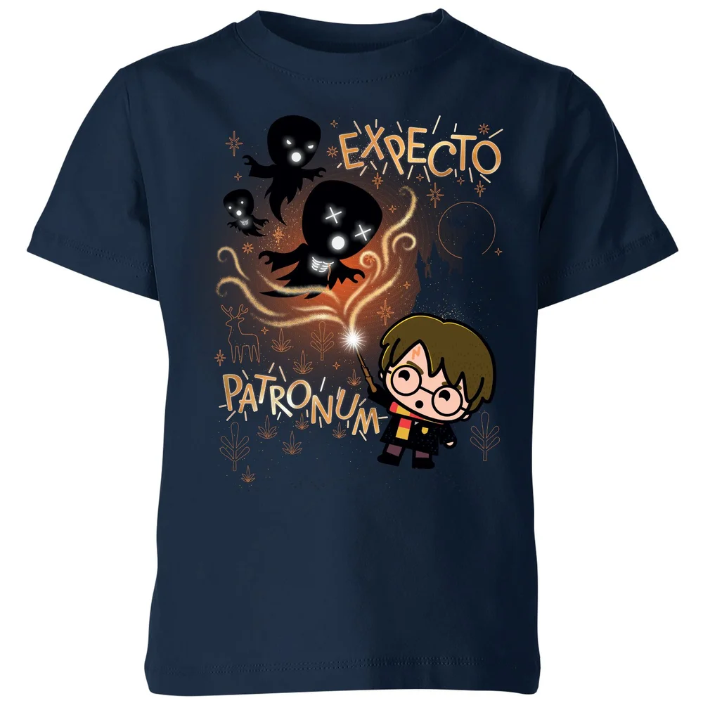 Harry Potter Kids Expecto Patronum Kids' T-Shirt - Navy - 98/104 (3-4 jaar) Afbeelding 1