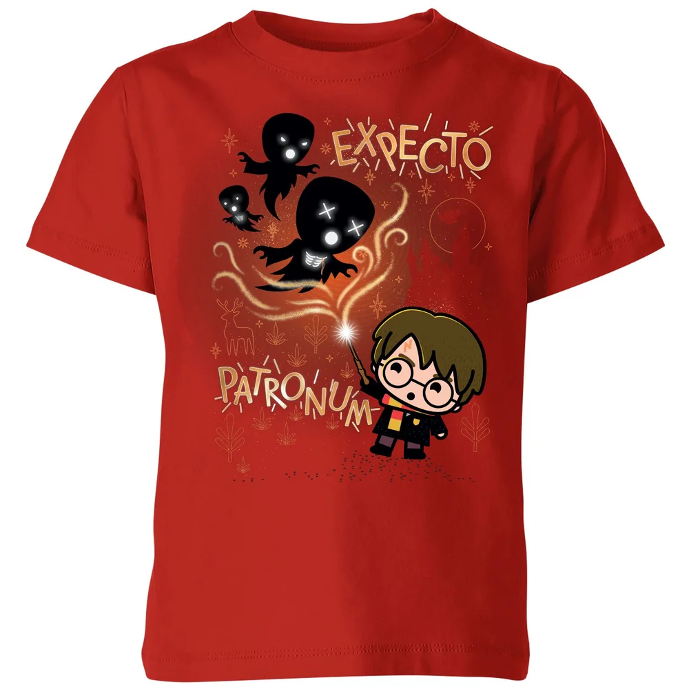 Harry Potter Kids Expecto Patronum Kids' T-Shirt - Red - 98/104 (3-4 jaar) Afbeelding 1