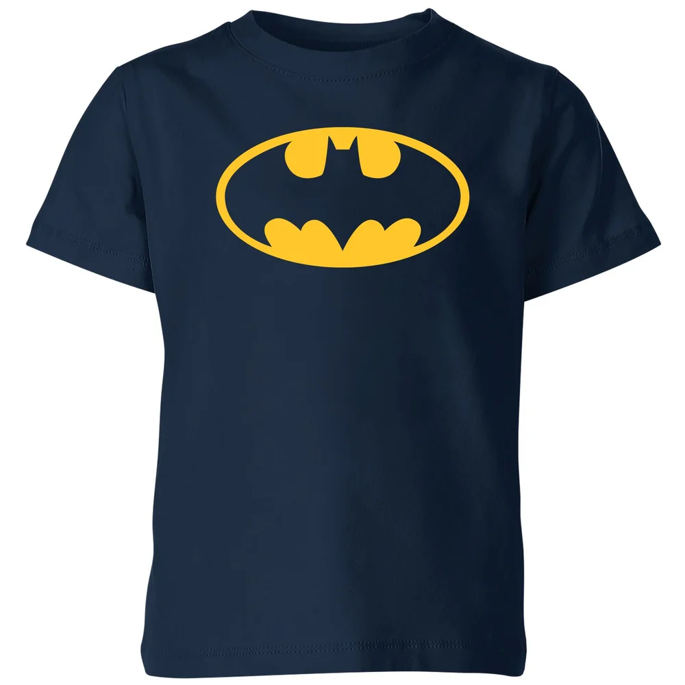 Justice League Batman Logo Kids' T-Shirt - Navy - 98/104 (3-4 jaar) Afbeelding 1