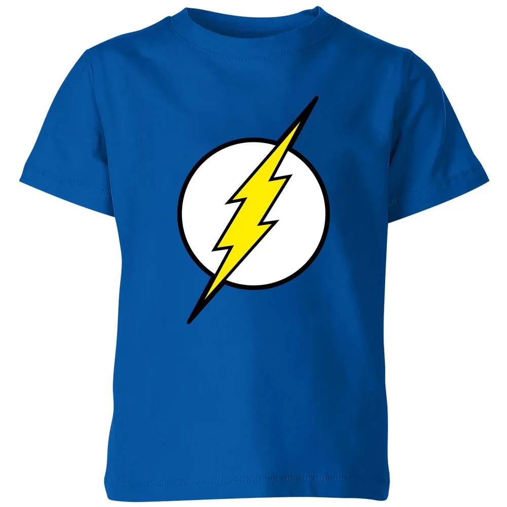 Justice League Flash Logo Kids' T-Shirt - Blue - 98/104 (3-4 jaar) Afbeelding 1