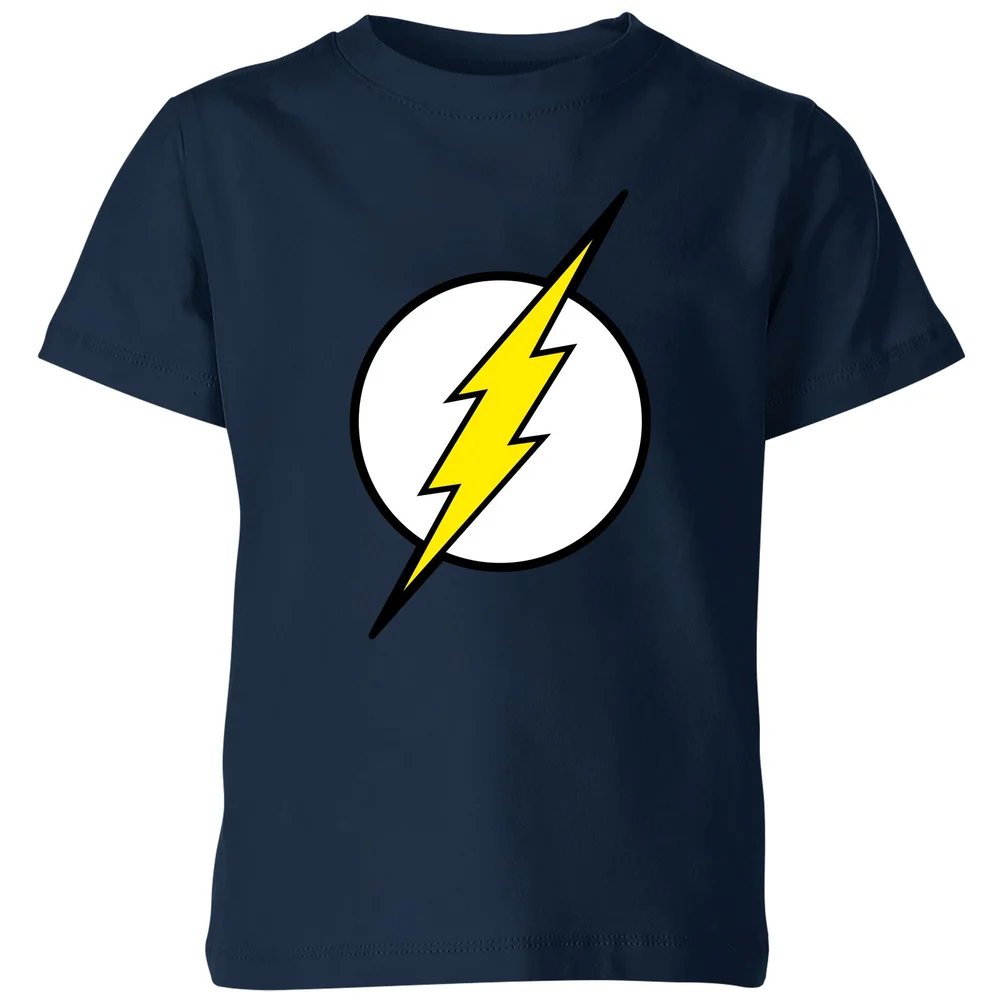 Justice League Flash Logo Kids' T-Shirt - Navy - 98/104 (3-4 jaar) Afbeelding 1
