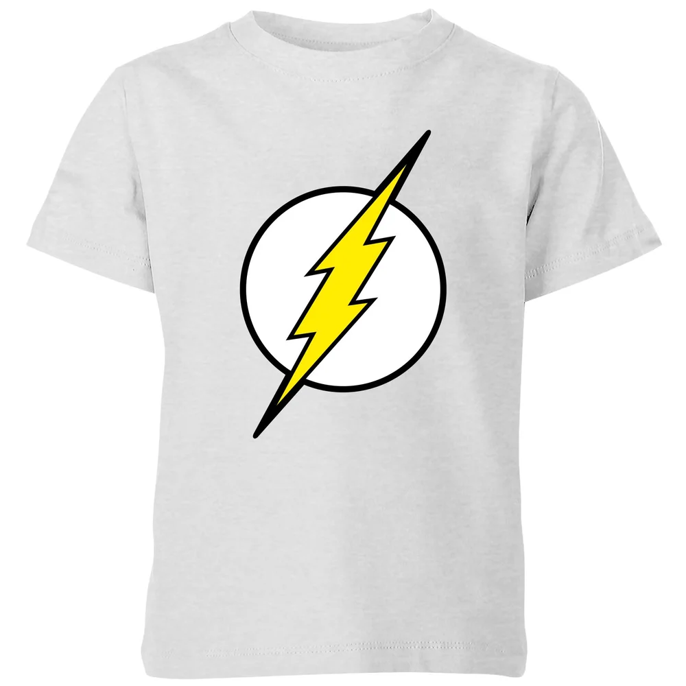 Justice League Flash Logo Kids' T-Shirt - Grey - 98/104 (3-4 jaar) Afbeelding 1