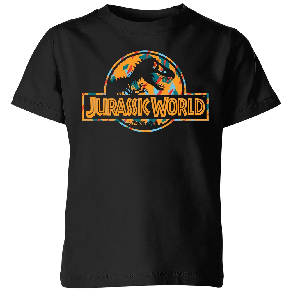 Jurassic Park Logo Tropical Kids' T-Shirt - Black - 98/104 (3-4 jaar) Afbeelding 1