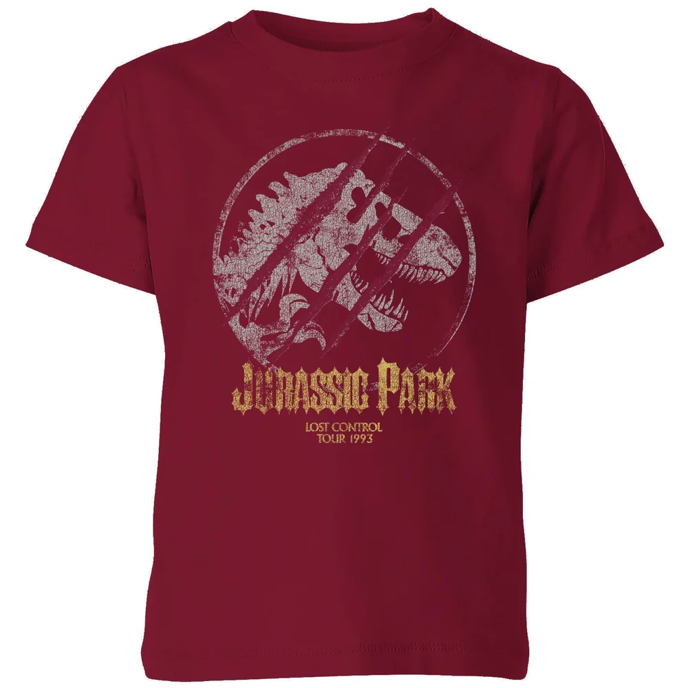 Jurassic Park Lost Control Kids' T-Shirt - Burgundy - 98/104 (3-4 jaar) Afbeelding 1
