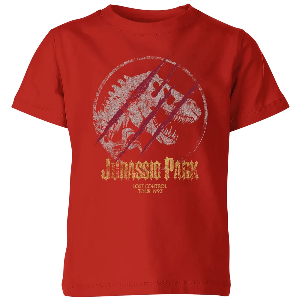 Jurassic Park Lost Control Kids' T-Shirt - Red - 98/104 (3-4 jaar) Afbeelding 1
