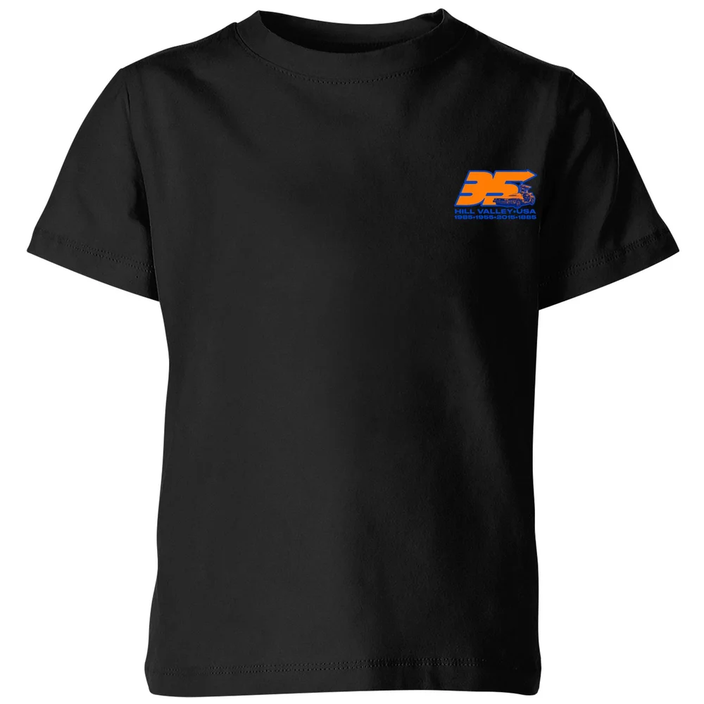 Back To The Future 35 Hill Valley Front Kids' T-Shirt - Black - 98/104 (3-4 jaar) Afbeelding 1