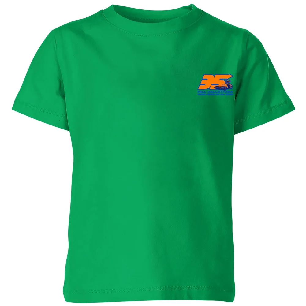 Back To The Future 35 Hill Valley Front Kids' T-Shirt - Green - 98/104 (3-4 jaar) Afbeelding 1