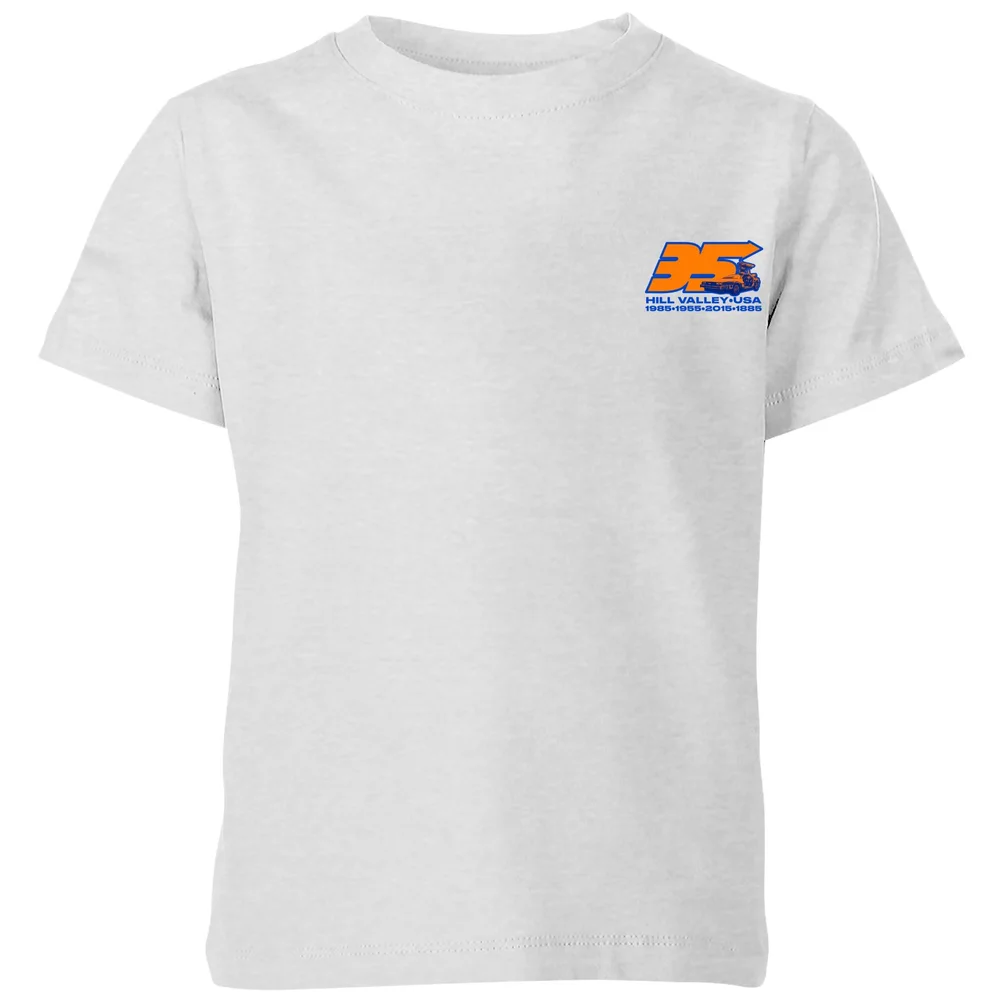 Back To The Future 35 Hill Valley Front Kids' T-Shirt - Grey - 98/104 (3-4 jaar) Afbeelding 1