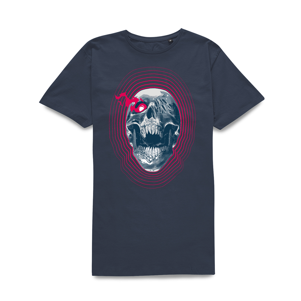 Grimmfest 2022 Skull Unisex T-Shirt - Navy - S Afbeelding 1