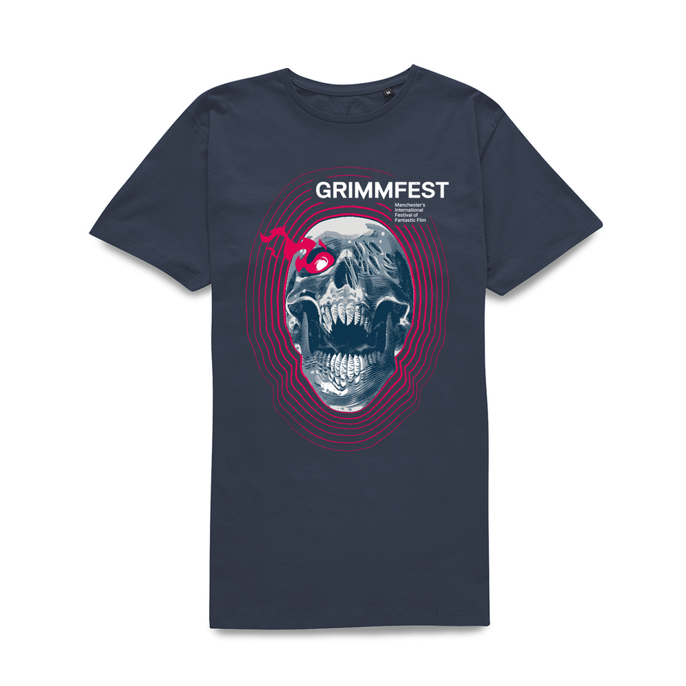 Grimmfest 2022 Skull Unisex T-Shirt - Navy - S Afbeelding 1