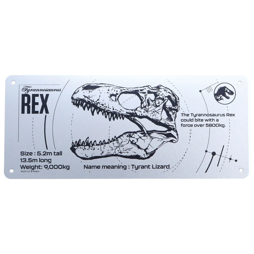 Fanattik Jurassic Park Schematic Plate Afbeelding 1