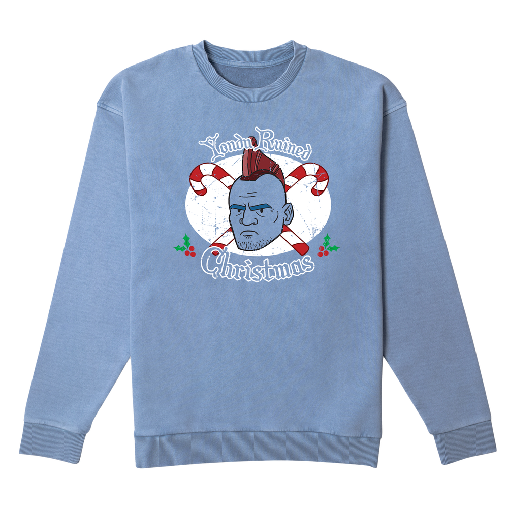 Marvel Yondu Ruined Christmas Christmas Jumper - Denim Blue Acid Wash - S Afbeelding 1