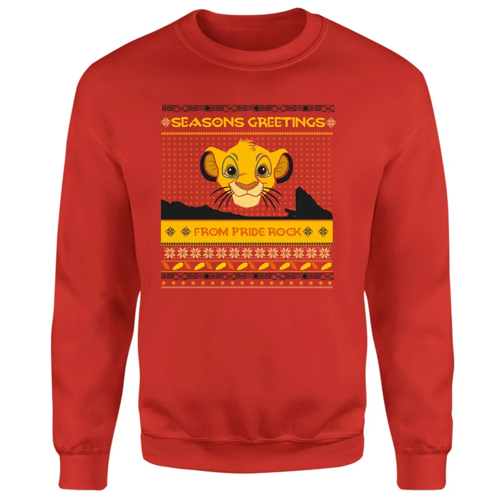 Disney Pride Rock Christmas Jumper - Red - XS Afbeelding 1