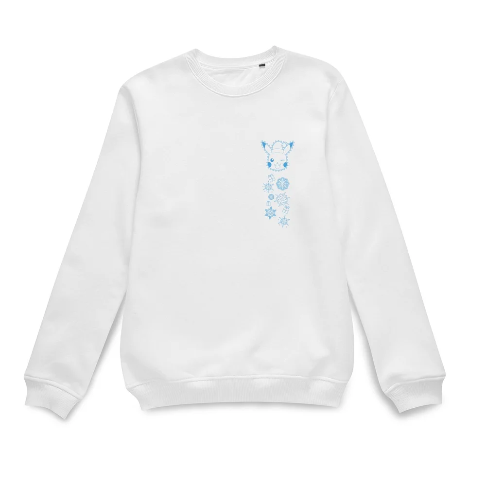 Pokemon Pikachu Wink Christmas Jumper - White - S Afbeelding 1
