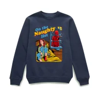 Stranger Things On The Naughty List Christmas Jumper - Navy