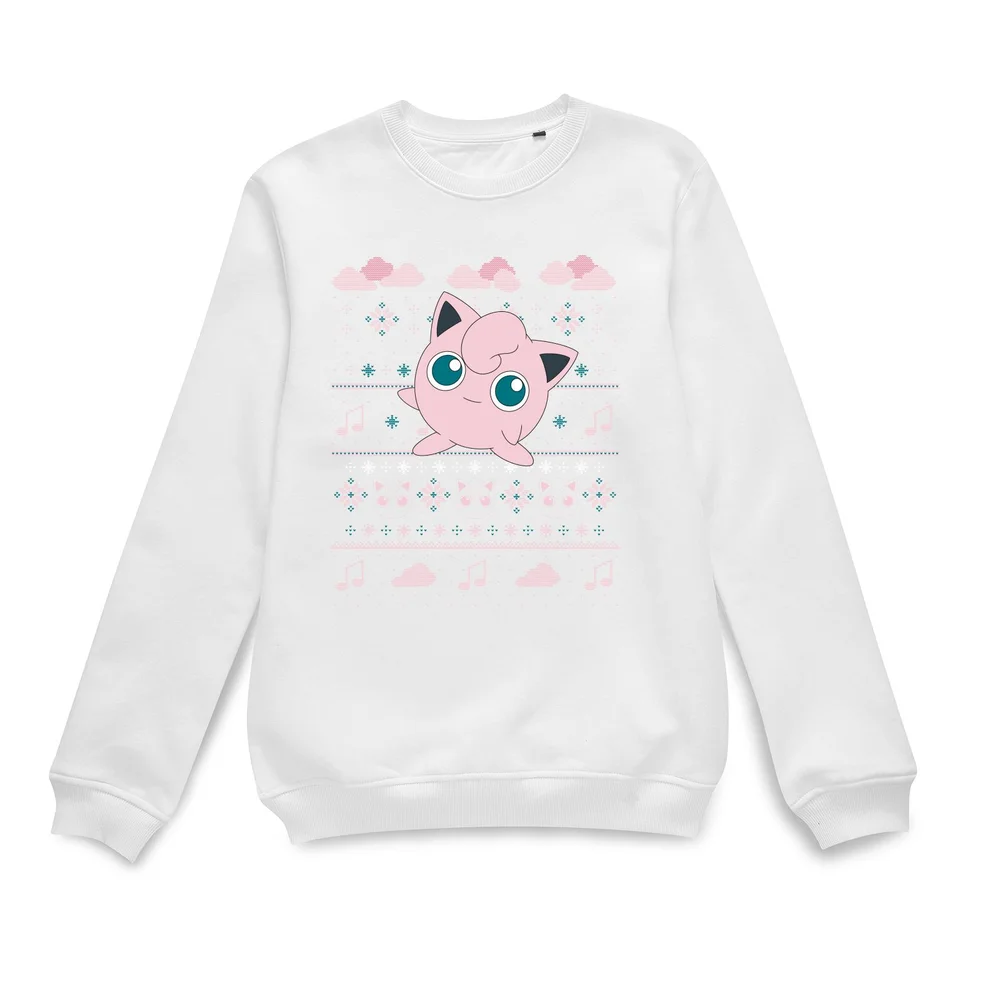 Pokemon Jigglypuff Christmas Christmas Jumper - White - S Afbeelding 1