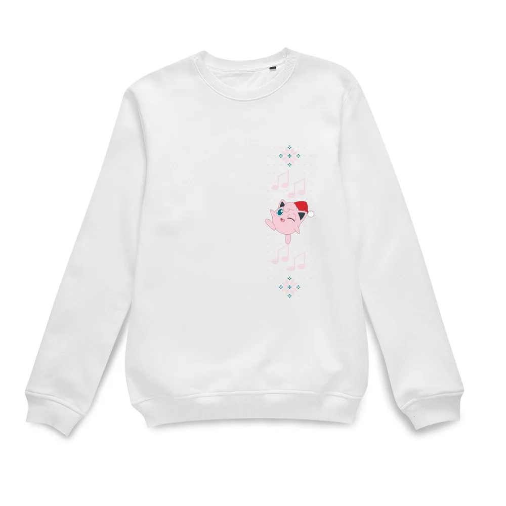 Pokemon Jigglypuff Wave Christmas Jumper - White - L Afbeelding 1