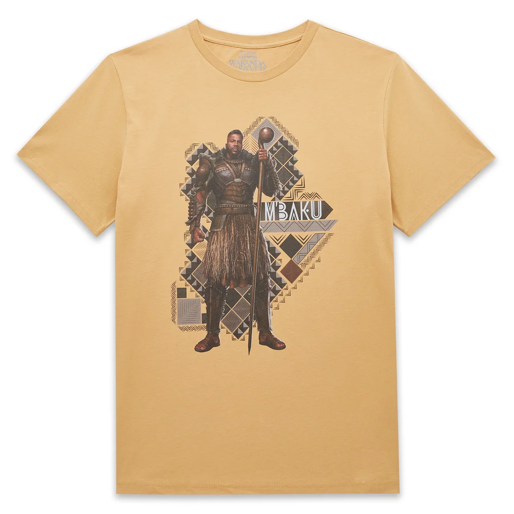 Wakanda Forever M'Baku Men's T-Shirt - Tan - S - Tan Afbeelding 1