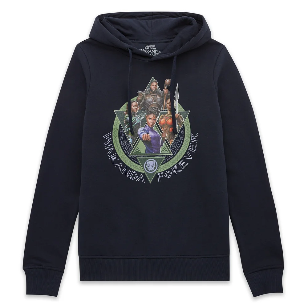 Wakanda Forever Characters Composition Hoodie - Navy - S Afbeelding 1