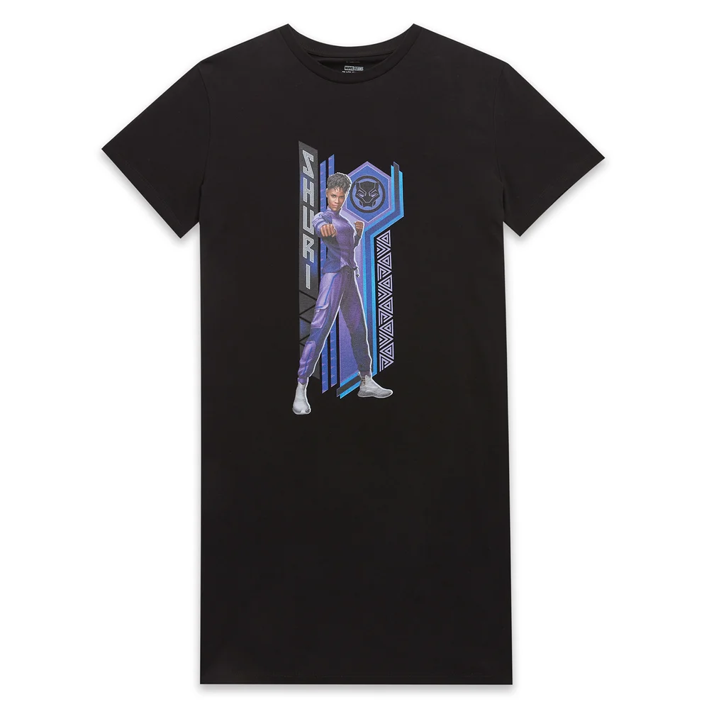 Wakanda Forever Shuri Women's T-Shirt Dress - Black - L - Zwart Afbeelding 1