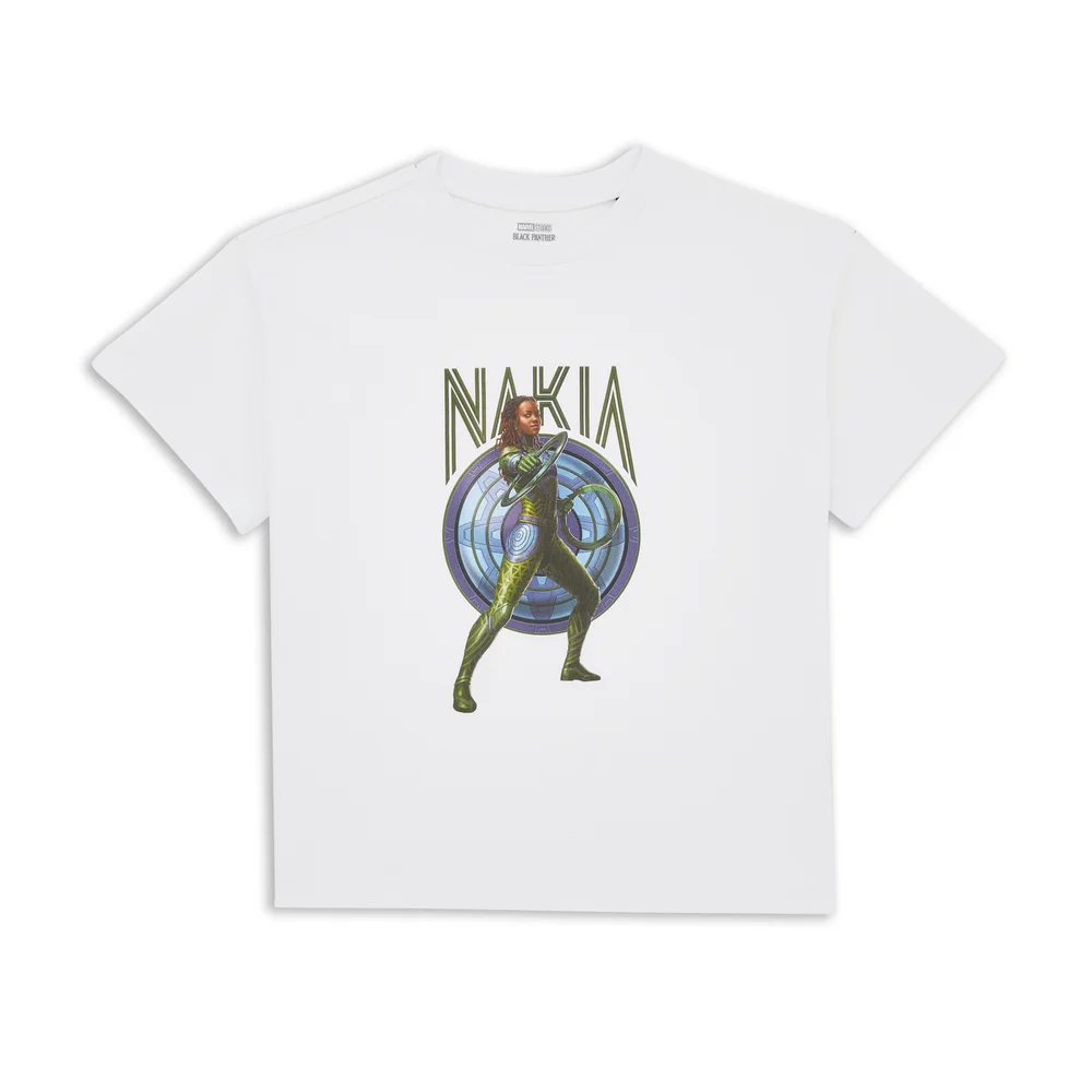 Wakanda Forever Nakia Women's Cropped T-Shirt - White - XS Afbeelding 1