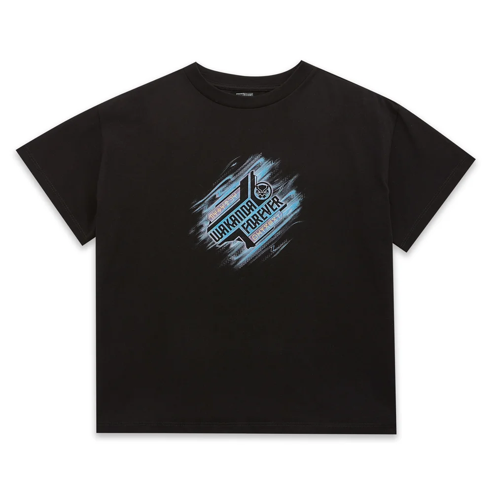 Wakanda Forever Fade Women's Cropped T-Shirt - Black - XS - Zwart Afbeelding 1