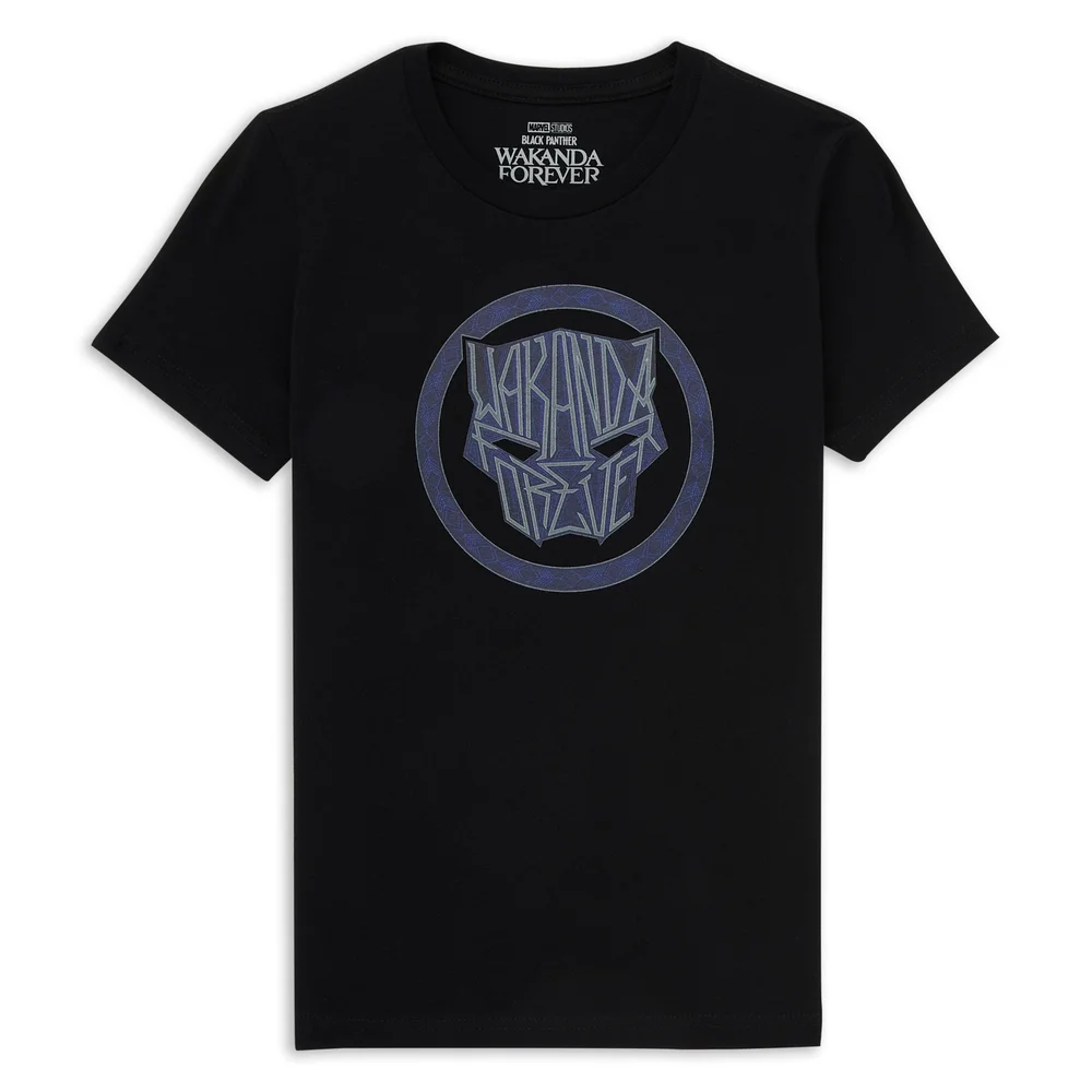 Wakanda Forever Emblem Kids' T-Shirt - Black - 98/104 (3-4 jaar) Afbeelding 1
