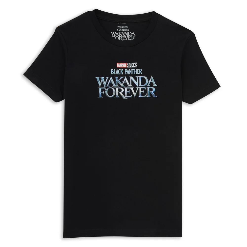 Wakanda Forever Logo Kids' T-Shirt - Black - 98/104 (3-4 jaar) Afbeelding 1