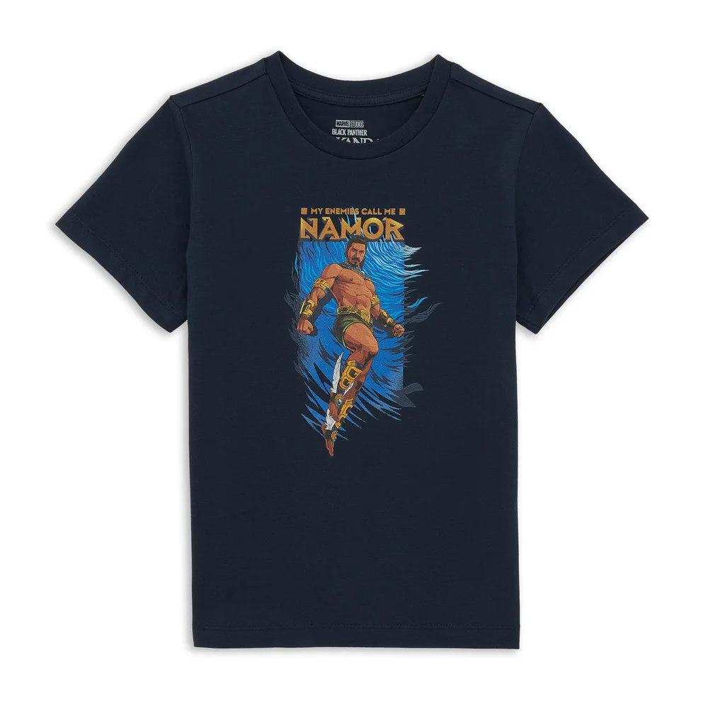 Wakanda Forever Namor Kids' T-Shirt - Navy - 98/104 (3-4 jaar) Afbeelding 1