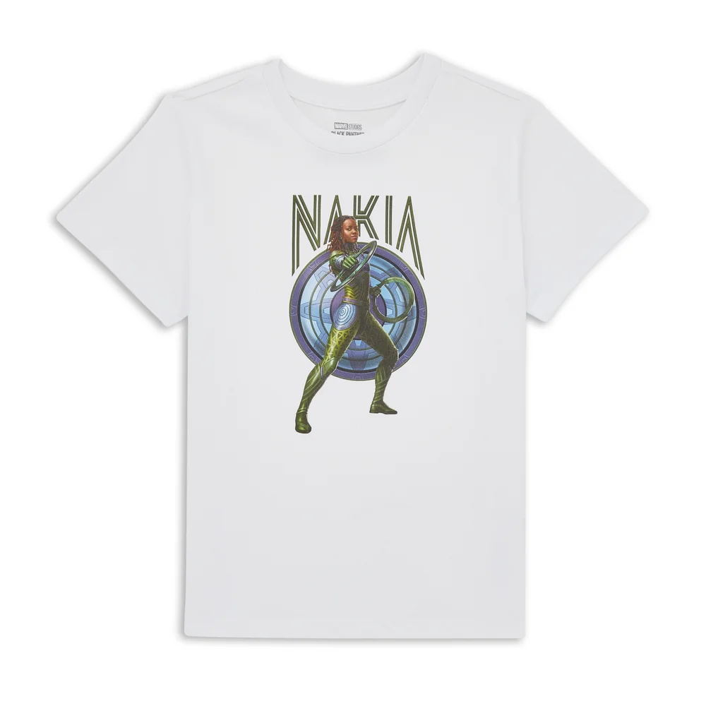 Wakanda Forever Nakia Kids' T-Shirt - White - 98/104 (3-4 jaar) Afbeelding 1