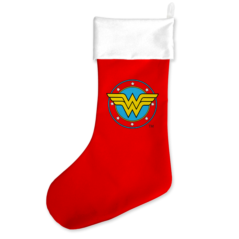 Wonder Woman Comic Logo Christmas Stocking Afbeelding 1