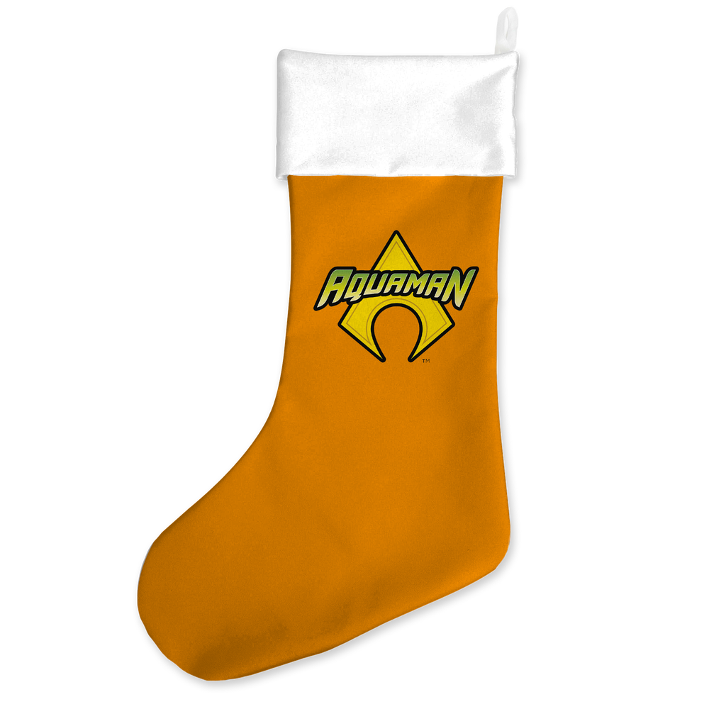 Aquaman Comic Logo Christmas Stocking Afbeelding 1