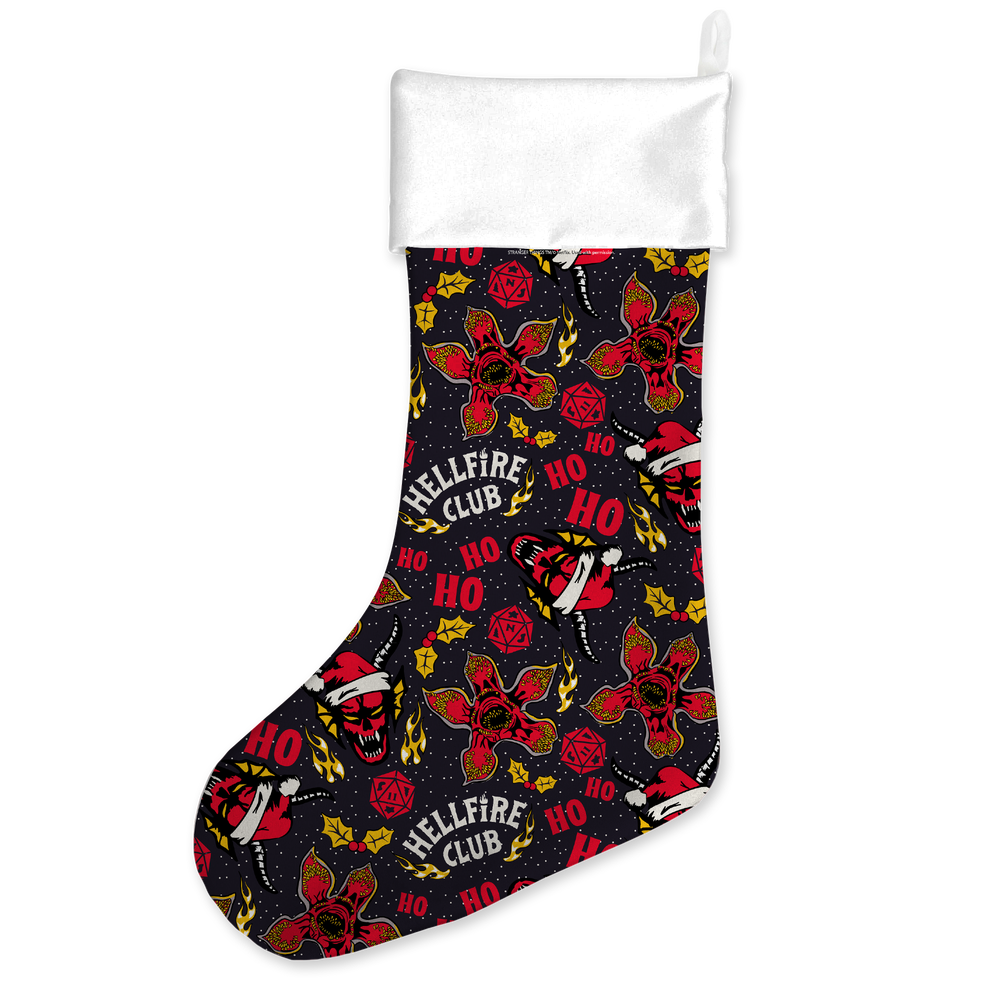 Stranger Things Hellfire Club Ho Ho Ho Christmas Stocking Afbeelding 1