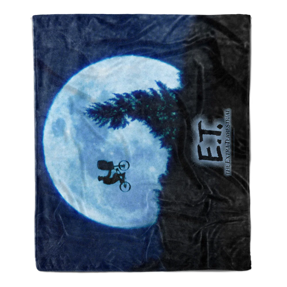 E.T. the Extra-Terrestrial Moon Cycle Fleece Blanket - M Afbeelding 1