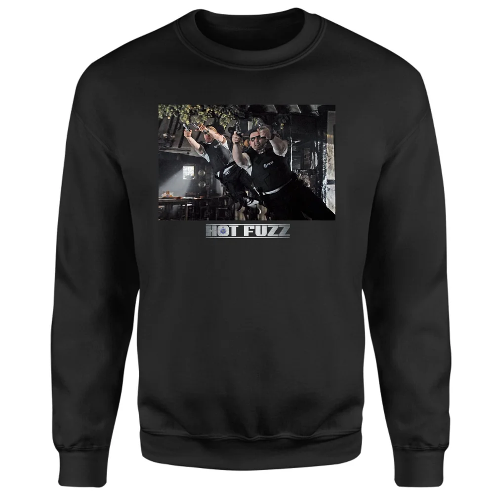 Hot Fuzz Pub Scene Sweatshirt - Black - S Afbeelding 1