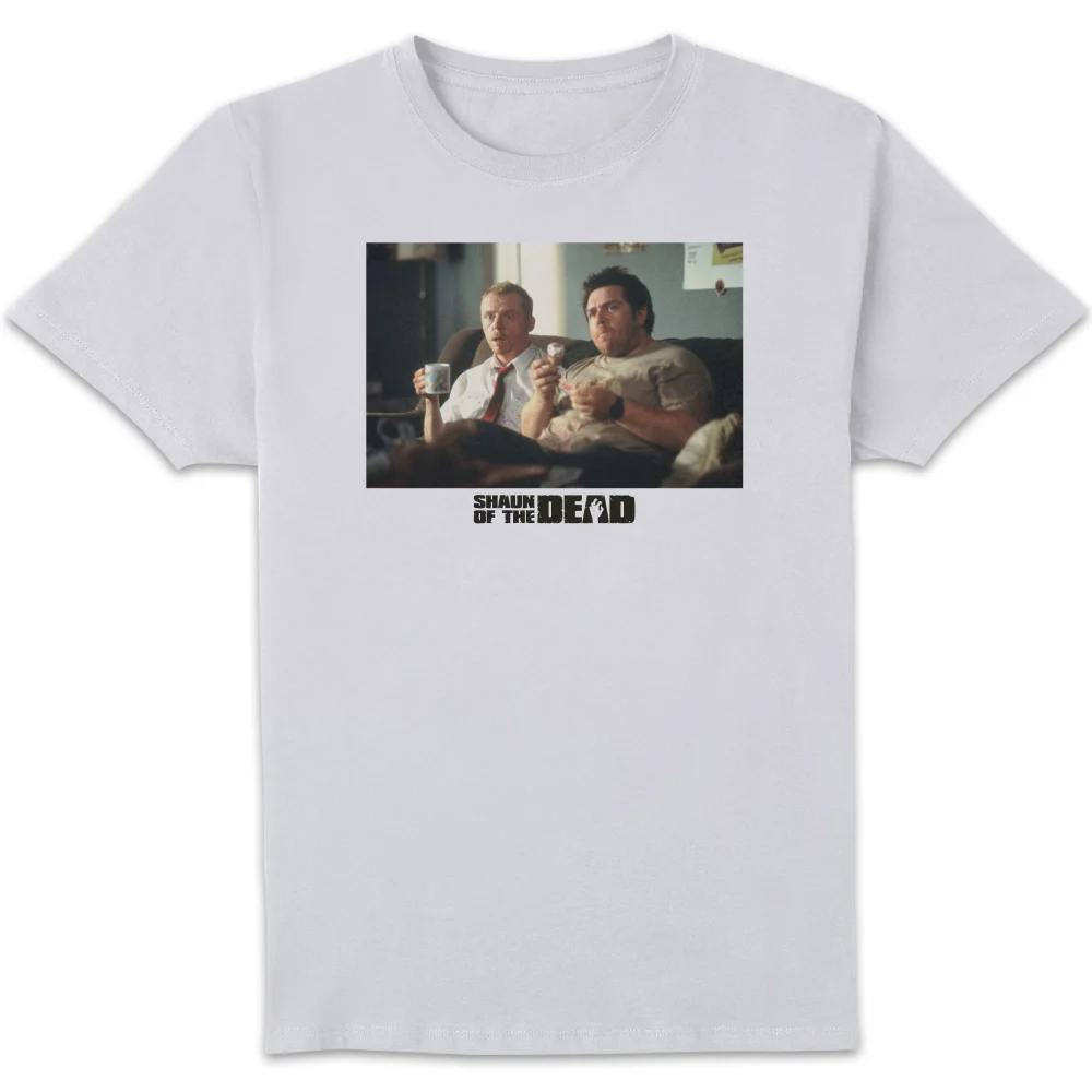Shaun of the Dead Crisis Worsens Unisex T-Shirt - White - S Afbeelding 1